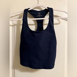 Navy Racerback Crop Top